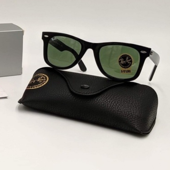 LIKE NEW Ray-Ban Wayfarer Black RB2140 Men /Women Sunglasses - Picture 5 of 16